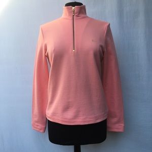 NWOT Ralph Lauren Pink Cotton 1/4 Zip Sz SM